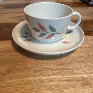 Franciscan Springsong coffee tea cup w/ saucer perfect condition vintage cosmic